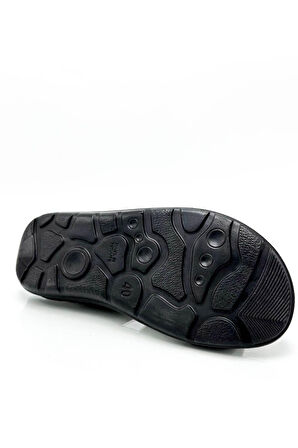 Hakiki Gerçek Deri Cırtlı Erkek Sandalet Şırıngıl Kahve