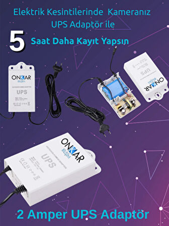 12 Volt Voltaj Korumalı Şarjlı Güç Kaynağı Ups Kamera Adaptörü