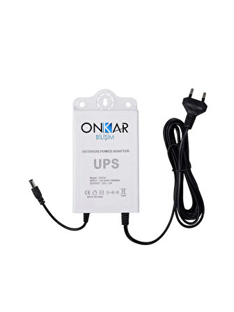 12 Volt Voltaj Korumalı Şarjlı Güç Kaynağı Ups Kamera Adaptörü