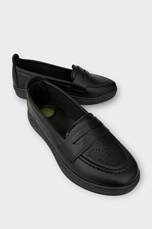 Kadın Ortopedik Yumuşak Comfort Casual Ayakkabı SİYAH