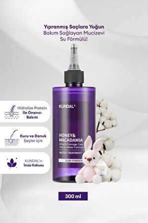 Yoğun Bakım Sağlayan Saç Toniği Kundal Miracle Damage Care Water Treatment 300ml (Baby Powder)