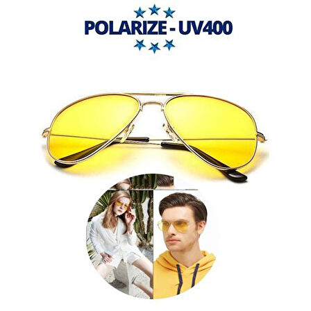 ModaCar 4 ADET Polarize UV400 Sarı Camlı Güneş Gözlüğü 714856