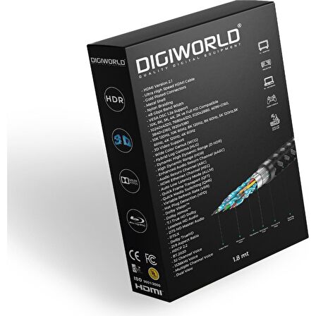 Dıgıworld Awg 2.1 Versiyon 8K Hdmi Kablo - 1.8M