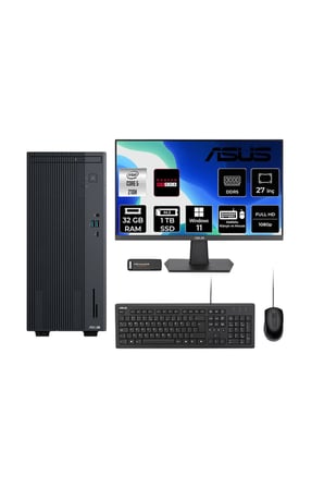 ExpertCenter P500 Core5 210H 32GB 1TB SSD RX550/4GB W11H Masaüstü Bilgisayar + 27" Monitör
