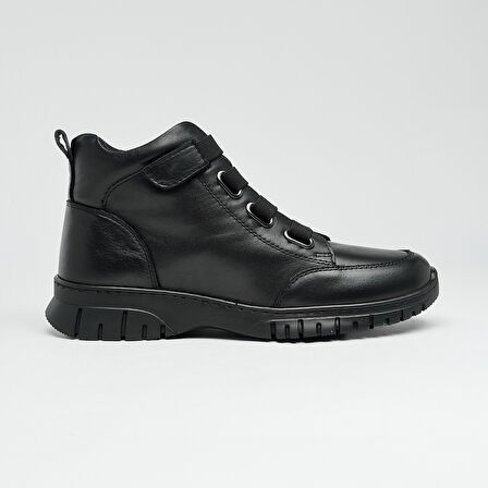 Hakiki Deri Fermuarlı Kadın Bot 