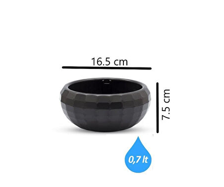 Omnipazar KRS-610 Dekoratif Küçük Aranjman Kaktus Sukulent Saksı 0.7 Litre 