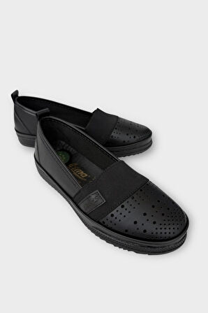 Kadın Ortopedik Lastik Detay Comfort Günlük Ayakkabı SİYAH