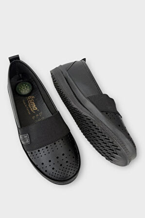 Kadın Ortopedik Lastik Detay Comfort Günlük Ayakkabı SİYAH