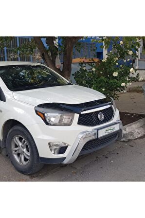 Ssangyong Korando|actyon Ön Kaput Koruma Rüzgarlığı 3mm Akrilik (abs) Parlak Deflektör 2012>