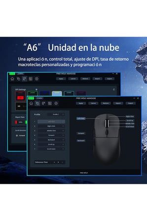 Freewolf A6 Kablosuz Oyuncu Mouse PAW3311 1000 Hz 24000 DPI Profesyonel Bluetooth Üç Modlu Bağlantı
