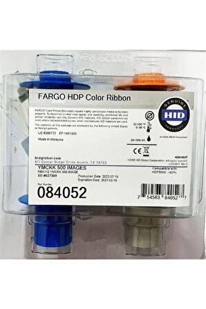 Fargo 084052 Hdp5000 Ymckk (500 İmages)