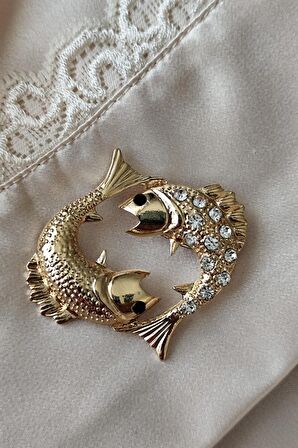 Pisces Duygusal Balık Broşu