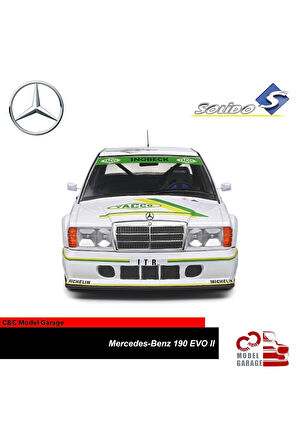 Mercedes-benz 190 Evo Iı 1/18 Ölçek Diecast Metal Model Araba