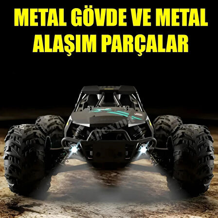 2.4GHz Uzaktan Kumandalı Metal Gövde 50 Km Hız Yapan 4x4 Off-Road Arazi Aracı - Kumandalı 7.4V 1300 Mah Şarjlı Rc Araba