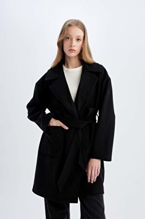 DeFacto Regular Fit Kaşe Kaban C0922AX24AUBK27
