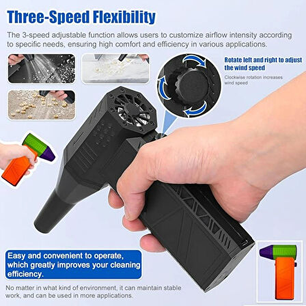 Ozmik Mini X6 Şiddetli Fan Güçlü Elektrikli Fırçasız Turbo Jet Ev Dış Mekan Elektrikli El aletleri