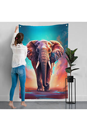 Yürüyen Fil Duvar Örtüsü-7546