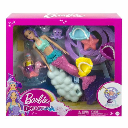 Mattel Oyuncak Barbie Dreamtopıa Deniz Kızı Bebek ve Çocuk Oyun Alanı HLC30
