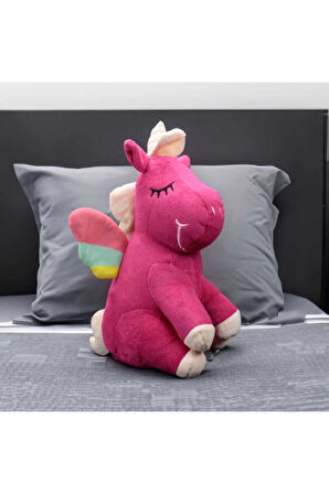 parti hediye sepeti Oturan Unicorn Peluş 35cm Pembe