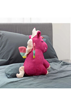 parti hediye sepeti Oturan Unicorn Peluş 35cm Pembe