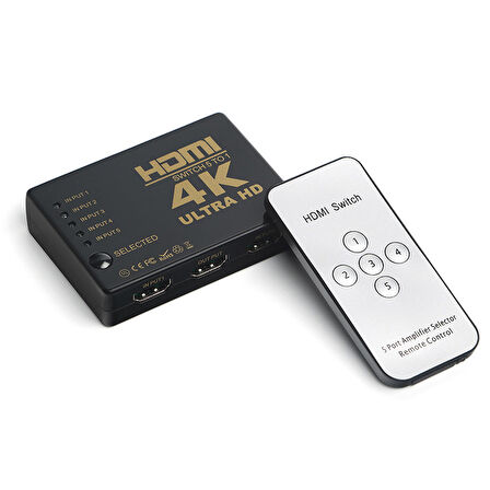 Dark DK-HD-SW4X1K 4 Giriş 1 Çıkış HDMI 4K Uzaktan Kumundalı HDMI Switch Seçici