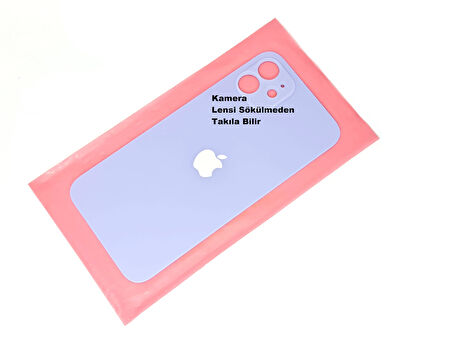 Tkgz İPhone 12 Arka Pil Batarya Kapağı (CAM+B-7000) MAVİ