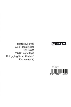 Gıpta 2027 20X28 cm Haftalık Ajanda İplik Dikişli Sert Kapak Ajanda 122-ECK Siyah