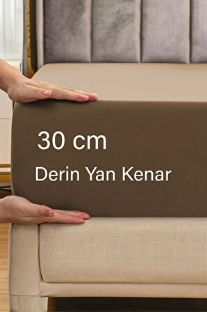 | Ranforce | Pamuklu Tek / Çift Kişilik Kahverengi Lastikli Çarşaf | 14 Renk | Fıtted |