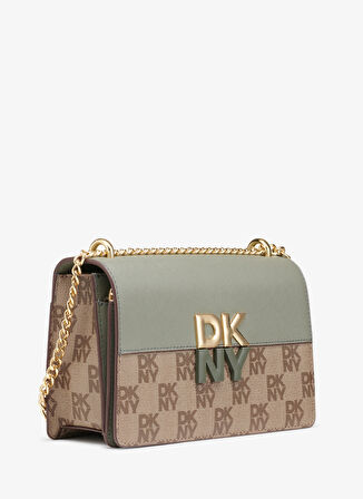 Dkny Kahve - Yeşil Kadın 21x14x7 cm Çapraz Çanta R423YE31