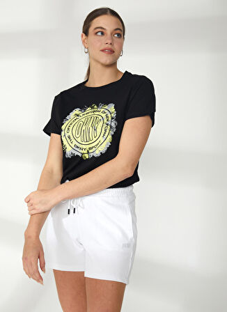 Dkny Jeans Bisiklet Yaka Düz Beyaz Kadın T-Shirt DP2S4993