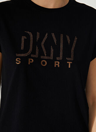 Dkny Jeans Bisiklet Yaka Düz Siyah Kadın T-Shirt DP2T9147