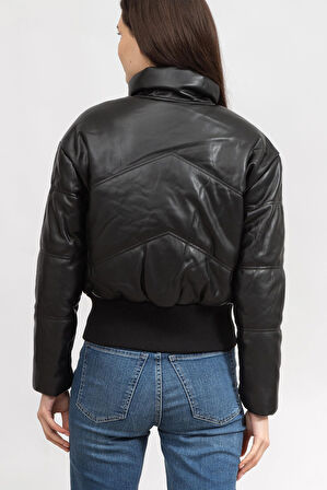 Puffer Kadın Mont-Siyah | S