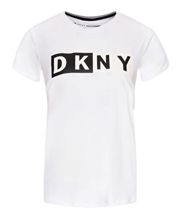 Kadın Two Tone Bisiklet Yaka T-Shirt-Beyaz | XS