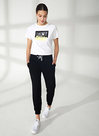 Dkny Jeans Bisiklet Yaka Düz Siyah Kadın T-Shirt DP2P1917