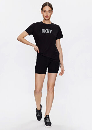 Kadın Logo Baskılı T-Shirt-Siyah | XS