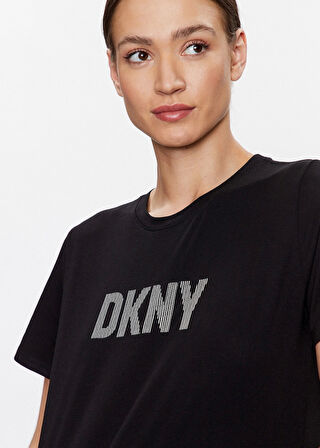 Kadın Logo Baskılı T-Shirt-Siyah | XS