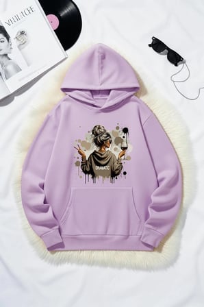 Unisex Dramatic Baskılı Oversize Hoodie Kapüşonlu Sweatshirt
