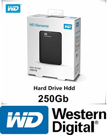 Wd 250Gb Elements  2.5' USB 3.0 Taşınabilir Disk