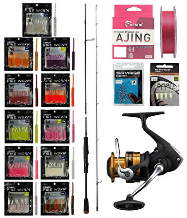 YekOutdoor ULTRA LRF Seti Savage Gear SG2 Ultra Light Game 2.13M 2-10GR &Shimano Makina FX 1000 FC