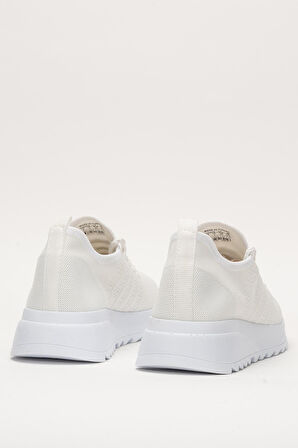 Kadın Ortopedik Taban Triko Günlük Spor Ayakkabı BEYAZ