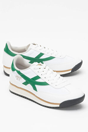 Kadın Denye Kumaş Günlük Spor Ayakkabı BEYAZ - YEŞİL