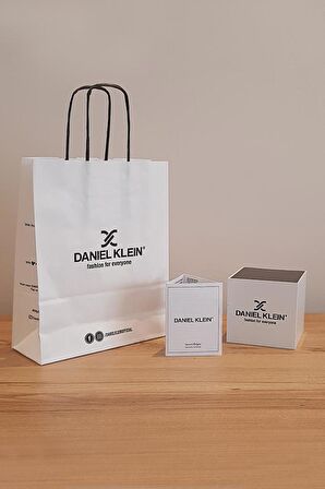 Daniel Klein Pudra Deri Kayışlı Kadın Kol Saati + Zirkon Taşlı Bileklik