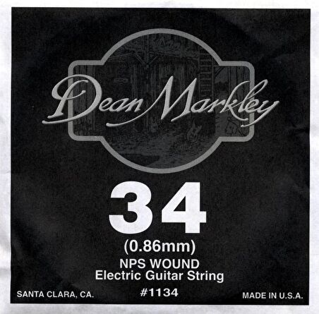 Dean Markley Wound Single 1134 - 034w Elektro Gitar Tek Tel (Sarımlı)