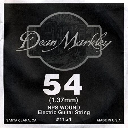 Dean Markley Wound Single 1154 - 054w Elektro Gitar Tek Tel (Sarımlı)