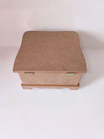 Ham Ahşap-boyanabilir-çaydanlık Desenli-takı-makyaj-aksesuar-dekoratif Çok Amaçlı Organizer Kutu