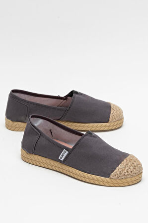 Kadın Keten Babet Ayakkabı FÜME