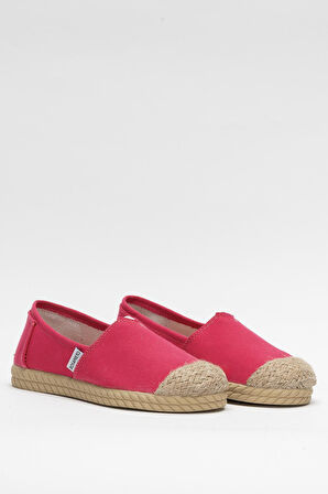 Kadın Keten Babet Ayakkabı FUŞYA