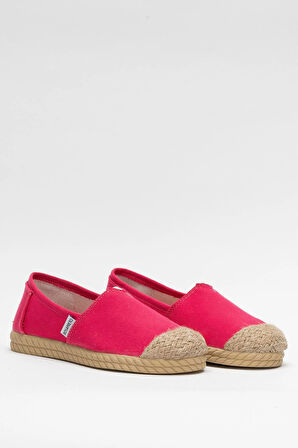 Kadın Keten Babet Ayakkabı FUŞYA