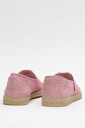 Kadın Keten Babet Ayakkabı PUDRA