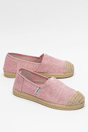 Kadın Keten Babet Ayakkabı PUDRA